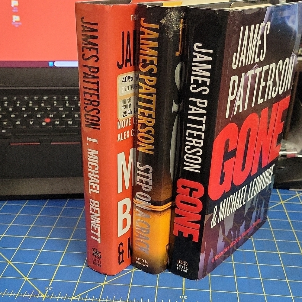 James Patterson Hardback Book Set of 3 Gone, Step On A Crack & I Michael Bennet